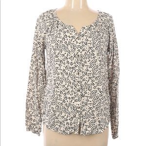 patterned long sleeve blouse